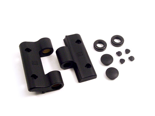 2405002C0001 - Alu-Scharnier doppelter Flügel mit Stützen - schwarz