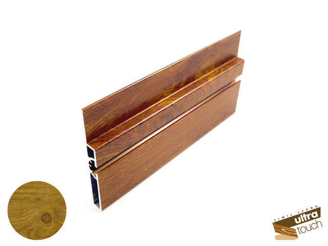 171510120004 - Alu-Profil für Laufschiene - 100 mm - ähnlich Touch Hell-Eichenholz