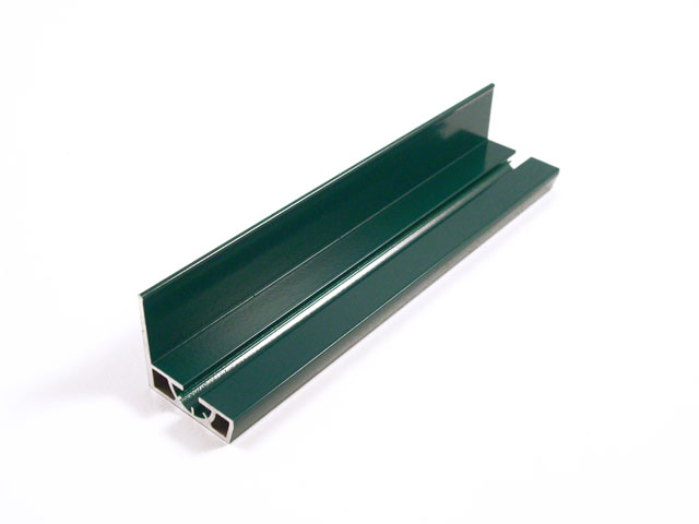 1715501J - Torvertiefungsprofil aus Aluminium - 40 mm - grün RAL 6005