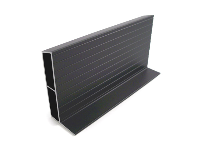 1715502V - Torvertiefungsprofil aus Aluminium - 100 mm - Grau RAL 7016 Satin