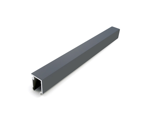 17240013 - Schutzprofil für Glas 17,5 - grau RAL 7016