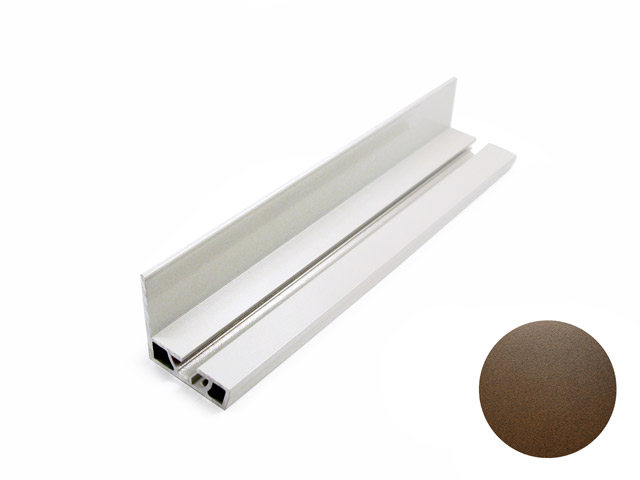 1715501E - Torvertiefungsprofil aus Aluminium - 40 mm - rostiges Eisen