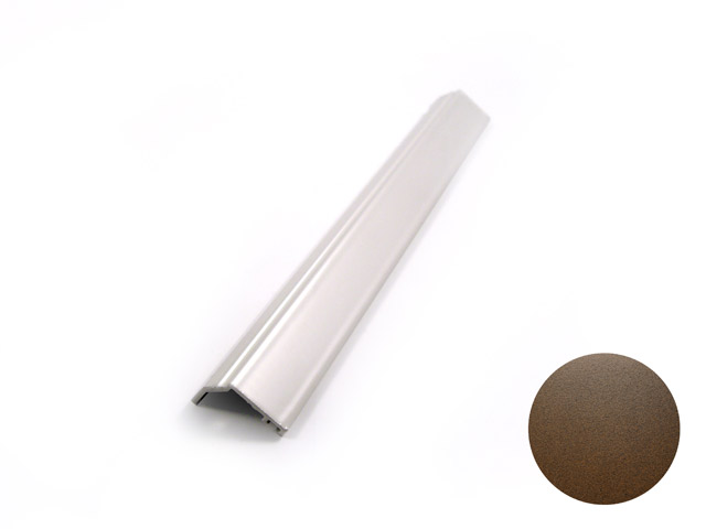 1720001E - Schutzprofil für Glas 3,5 - rostiges Eisen