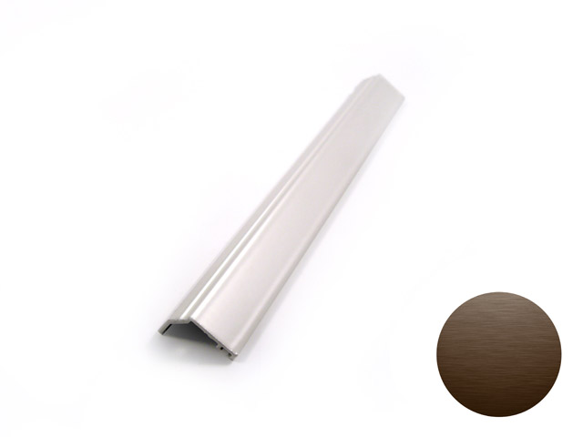 1720001D0003 - Schutzprofil für Glas 3,5 - oxydiert scotch brite brown