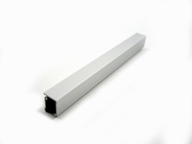 1724001D - Schutzprofil für Glas 17,5 - oxydiert  scotch brite silver