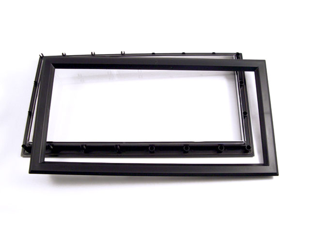 1542501C - Inspection window in black ABS "BRE 06" 700x370 mm - transparent