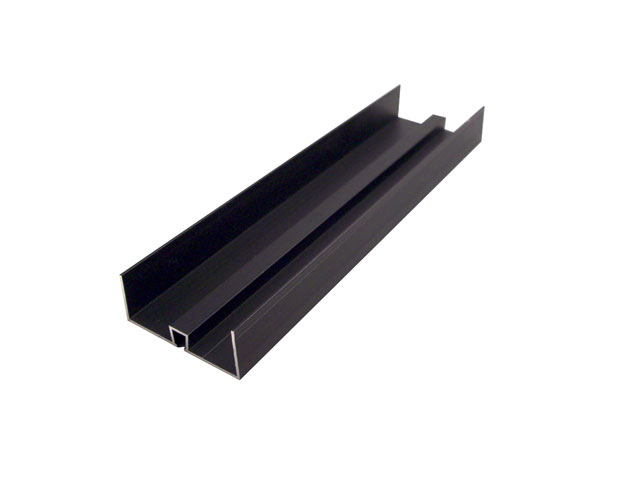 2407003C0101 - Aluminium profile brush-hold thickness 52mm - black sallox