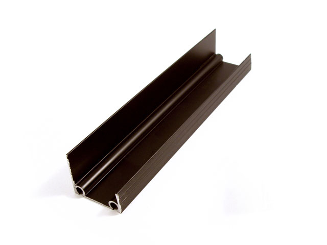 1440100B - Profilé bas en aluminium porte-joint 42 mm - marron C17