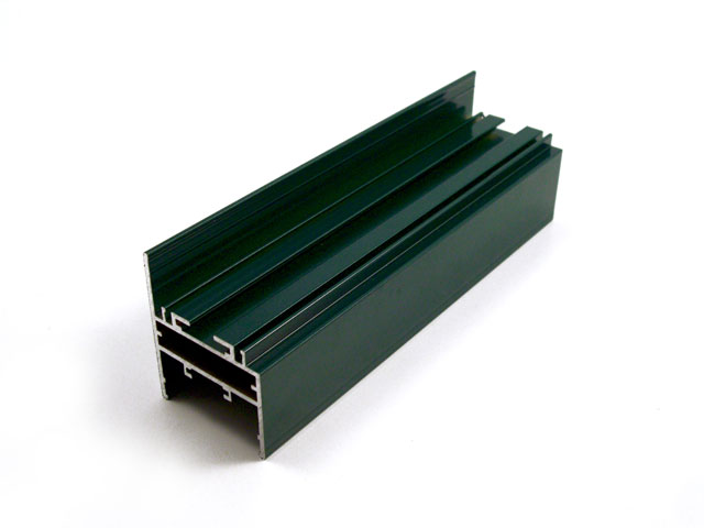 1781001J - Aluminium profile for pedestrian door - green RAL 6005