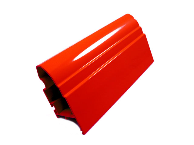 1753003H - Profil mâle anti-pince doigts en aluminium 42 - rouge RAL 3000