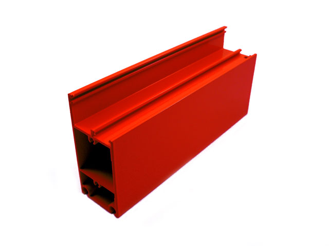 1756002H - Profilé socle en aluminium 92 - rouge Ral 3000