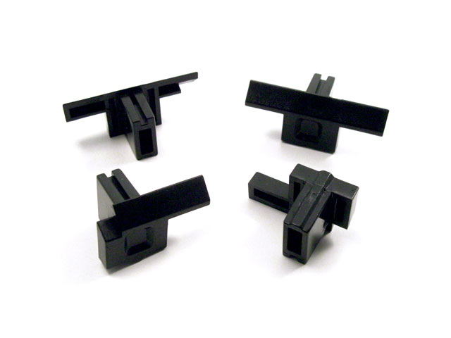 1731001C - Pièces auto-alignement pour portillon RAL 9005 (set 4 pièces)