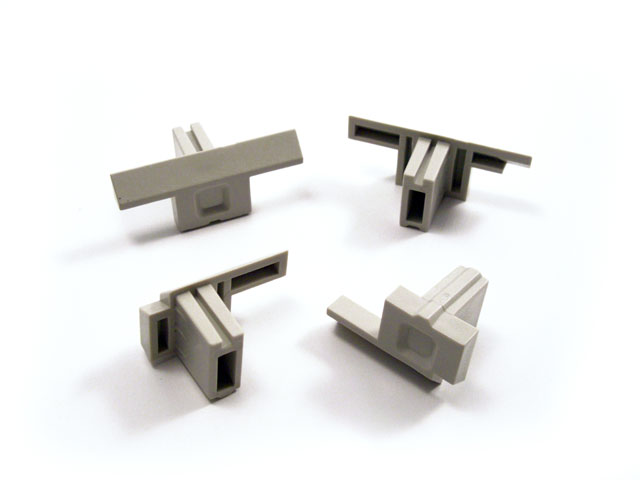 1731001D - Piezas autoalineadas para puerta peatonal RAL 7035 (set 4 piezas)