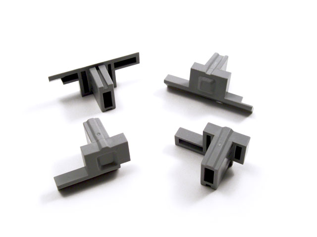 1731001M - Piezas autoalineadas para puerta peatonal RAL 7040 (set 4 piezas)