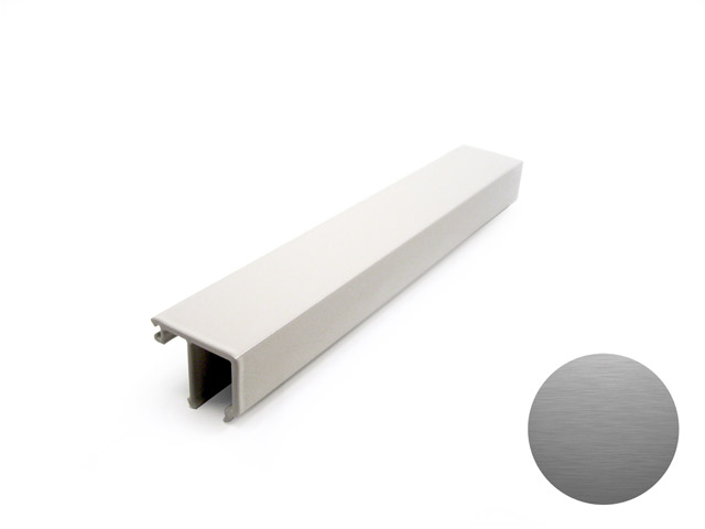 1727001D - Profilo Alu fermavetro da 31,5 -  ossidato scotch brite silver