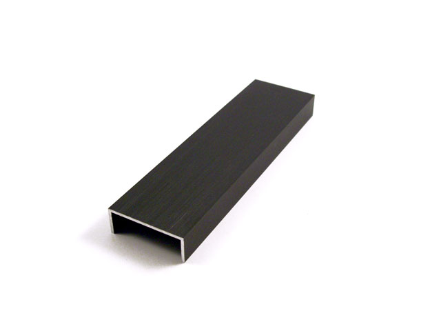 1712700C0001 - Profil en aluminium - 55 - réglable -  anodisé scotch brite black