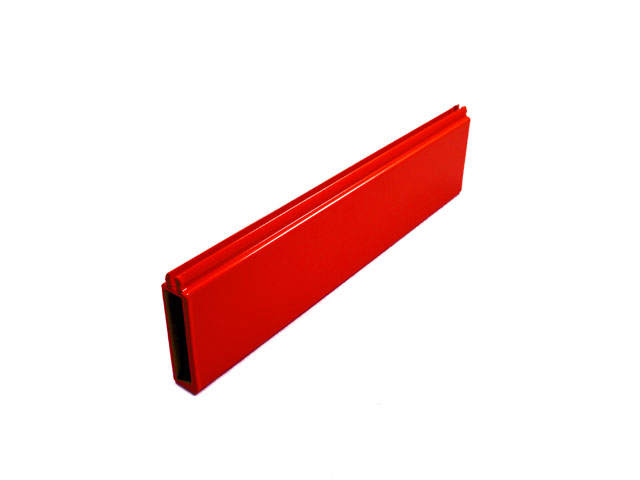 1715001H - Profilé en aluminium pour sur-linteau - 50 mm - rouge RAL 3000