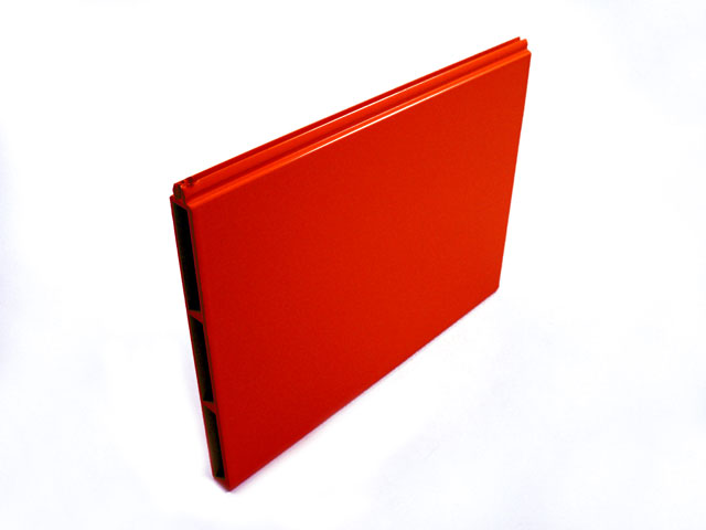 1715002H - Perfil en aluminio para panel superior fijo - 150 mm - rojo RAL 3000