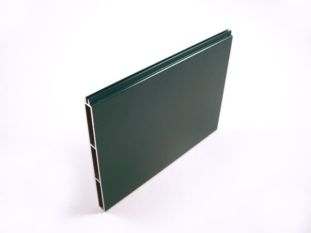1715002J - Perfil en aluminio para panel superior fijo - 150 mm - verde RAL 6005