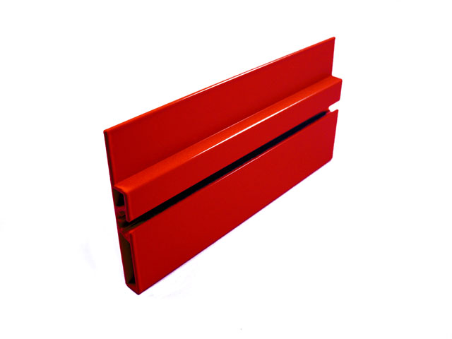 1715101H - Perfil en aluminio para guía  - 100 mm - rojo RAL 3000