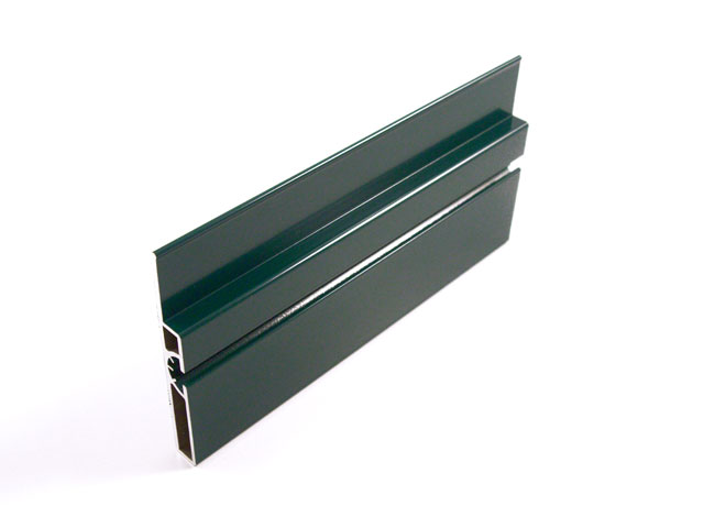 1715101J - Profilé porte-glissière en aluminium  - 100 mm - vert RAL 6005