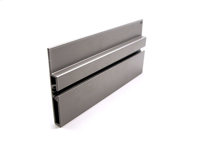 1715101T - Aluminium guide support - 100 mm - grey RAL 9006 Satin