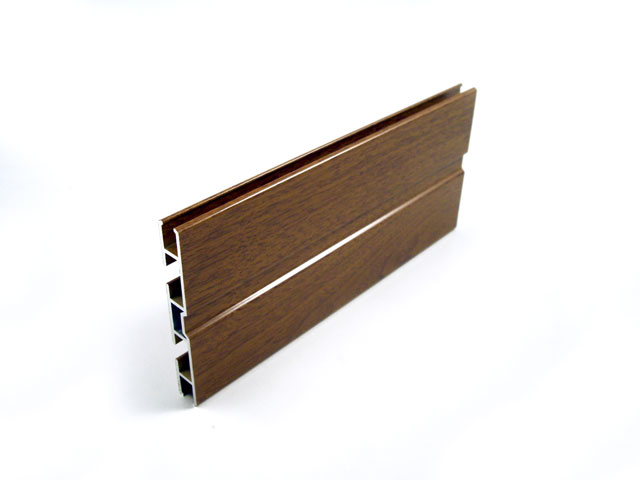 171520120004 - Profilé en aluminium pour sur-linteau - 90 mm - semblable bois Touch chêne clair