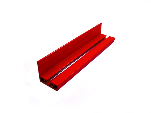 1715501H - Perfil para montante en aluminio - 40 mm - rojo RAL 3000