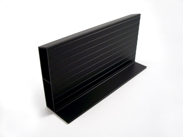 1715502C - Aluminium embrasure profile - 100 mm - tarnish scotch brite black