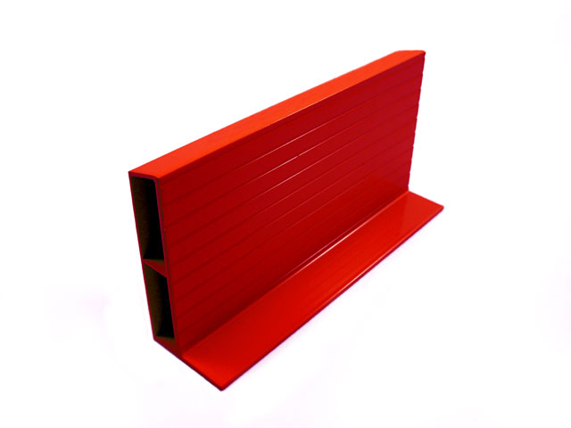 1715502H - Perfil para montante en aluminio - 100 mm - rojo RAL 3000