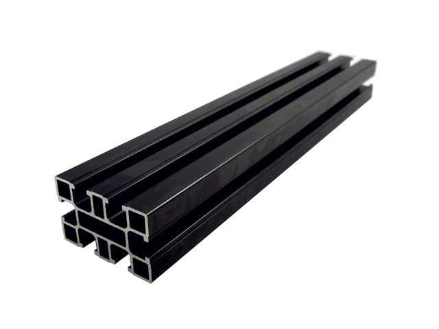 2409000C0001 - Perfil en aluminio multiranuras para chasis - negro sallox