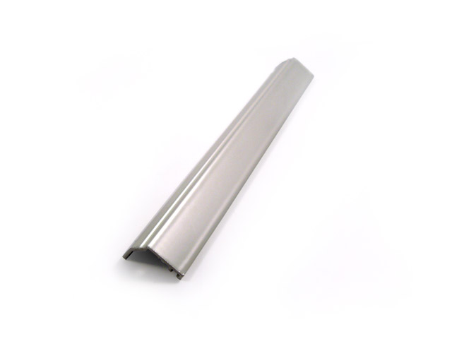 1720001T - Perfil para detener el vidrio 3,5 - gris RAL 9006 Satin