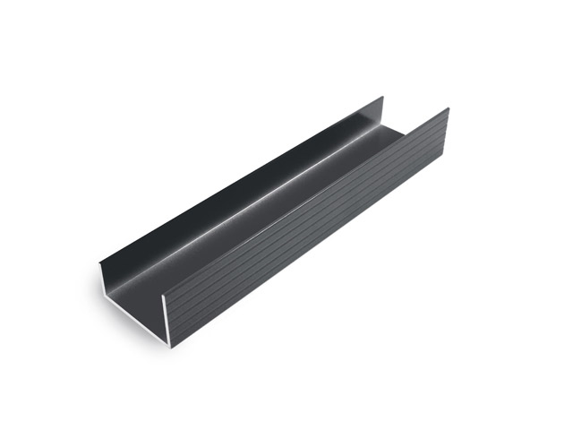 14440013 - Profilé en aluminium pour sur-linteau 20x45x30 mm - gris RAL 7016