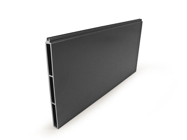 17150023 - Perfil en aluminio para panel superior fijo - 150 mm - gris RAL 7016