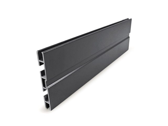 1715201V - Profilé en aluminium pour sur-linteau - 90 mm - gris RAL 7016 Satin