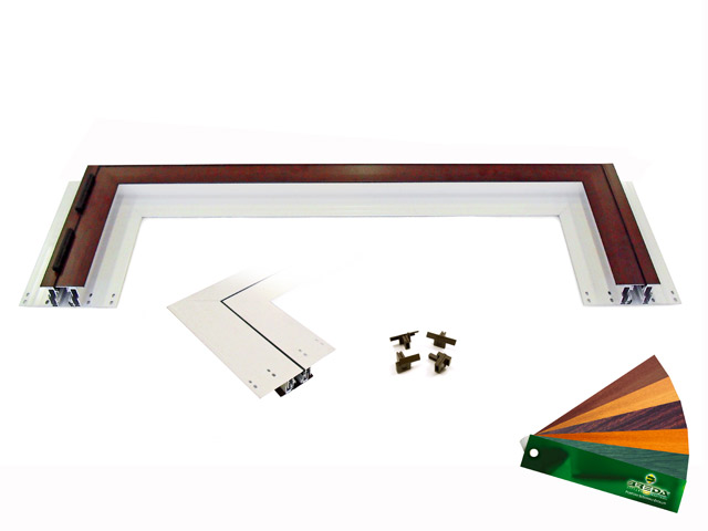 155602300495 - Porta kit di profili di base 495 senza zoccolo L  800 ap. SX - S/Legno "BRE 11"