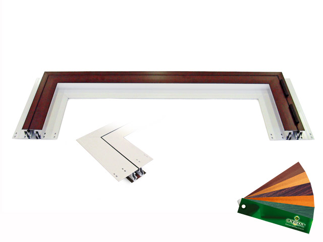 155605302000 - Porta kit di profili superiori  L 1000 ap. SX - S/Legno "BRE 11"