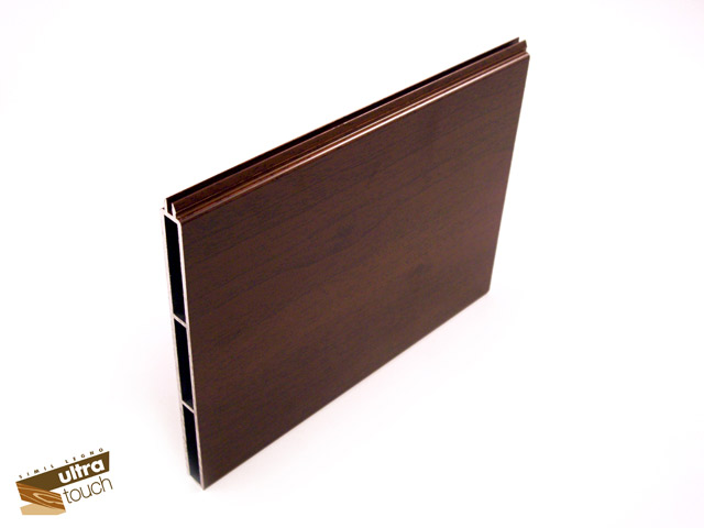 1715002Q0004 - Perfil en aluminio para panel superior fijo - 150 mm - similar madera Touch nogal