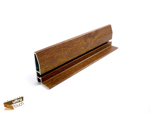 1715003N0004 - Profilé en aluminium pour sur-linteau - 50 mm pour SO - semblable bois Touch chêne doré