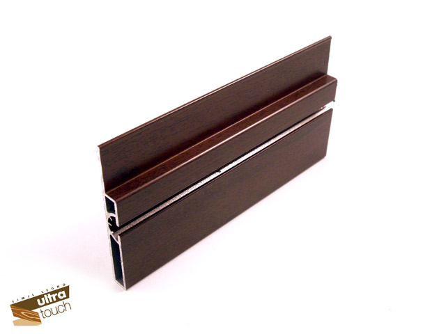 1715101Q0004 - Profilé porte-glissière en aluminium - 100 mm - semblable bois Touch noyer