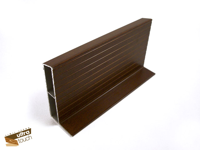 1715502Q0004 - Aluminium embrasure profile - 100 mm - walnut Touch wood-like