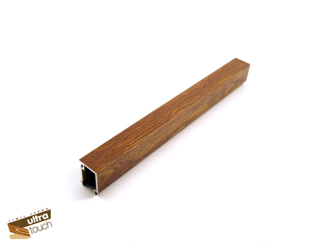1724001N0004 - Profilo Alu fermavetro da 17,5 -  Simil Legno Touch Quercia Dorata