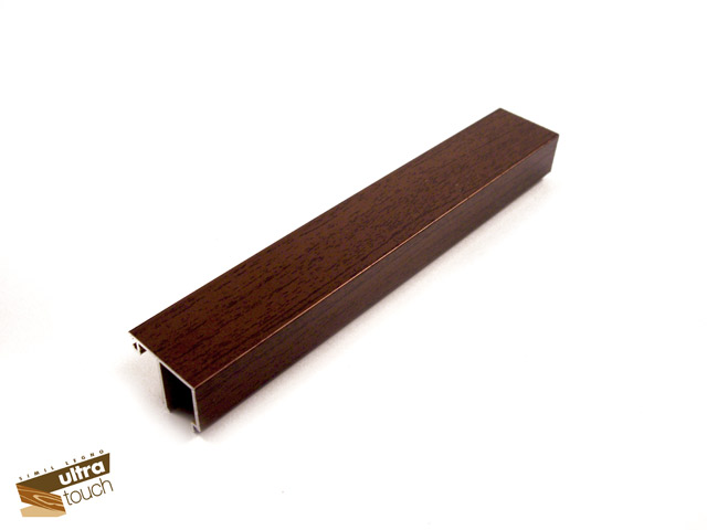 1727001Q0004 - Perfil para detener el vidrio 31,5 - similar madera Touch nogal