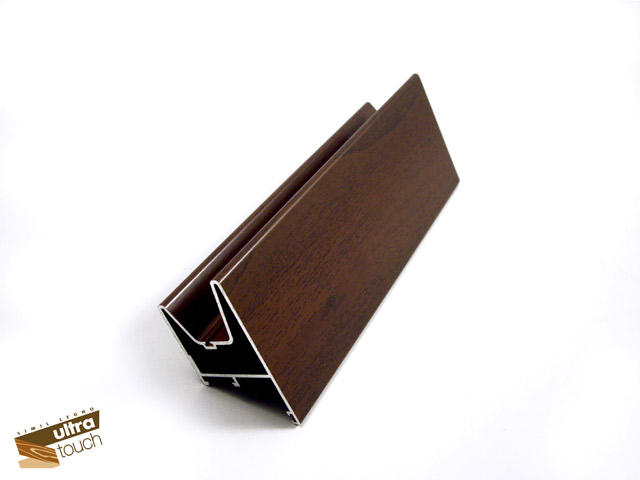 1754003Q0004 - Finger protection female aluminium profile 42 - walnut Touch wood-like