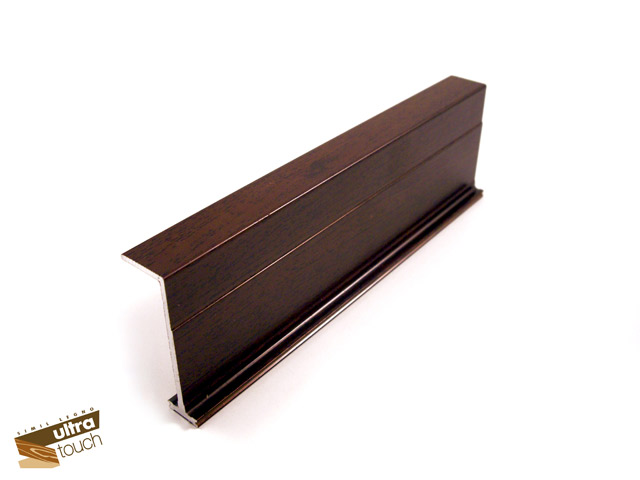 1755001Q0004 - L aluminium reinforcing profile - walnut Touch wood-like