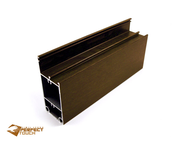 1756002Q0004 - Profilo Alu zoccolo da 92 -  Simil Legno Touch Noce