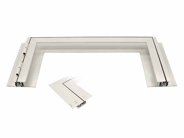 155605202615 - Set of upper profiles for pedestrian door Wing/Frame L 1000 - Left opening - with Visa Section H=615 "BRE 11"