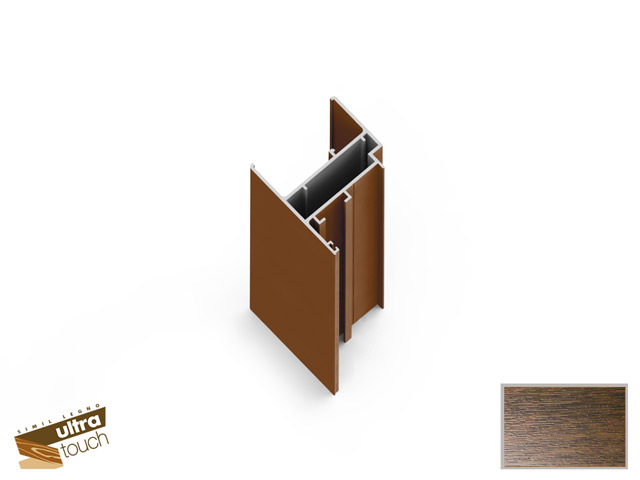 2407003Q0004 - Profilo Alu Anta "BRE 14" - Simil Legno Touch Noce