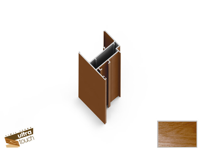 2407003N0004 - Perfil de aluminio para hoja "BRE 14" - similar madera Touch Encina Dorada