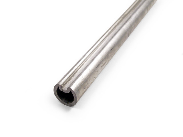 1102550Z - Arbol tubular acanalado galvanizado L 5500 mm